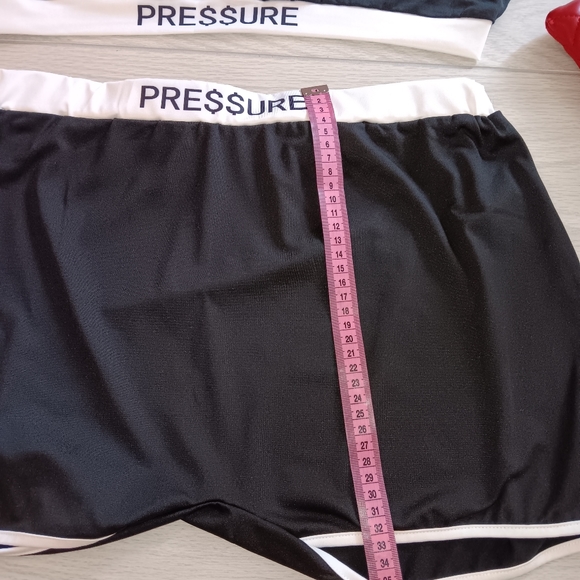 Women Basic Sleeveless Round Neck Letter Print Color Blocking Swimwear Two Piece - Picture 4 of 12